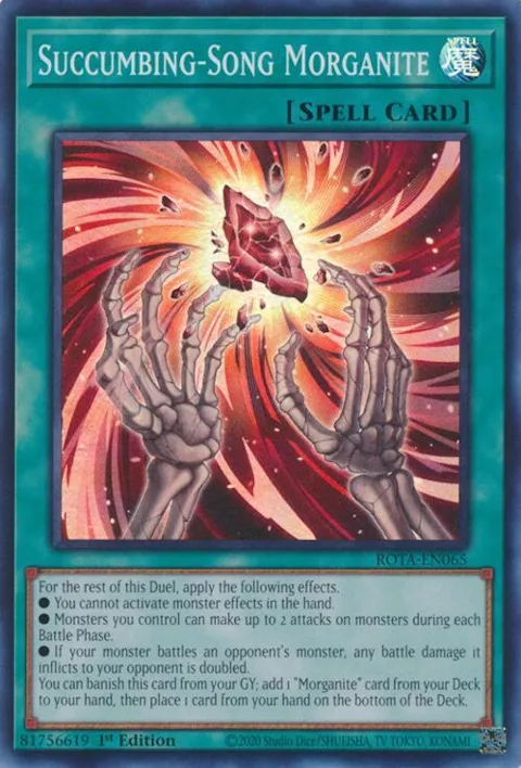 Succumbing-Song Morganite ROTA-EN065 Yu-Gi-Oh card from Rage of the Abyss