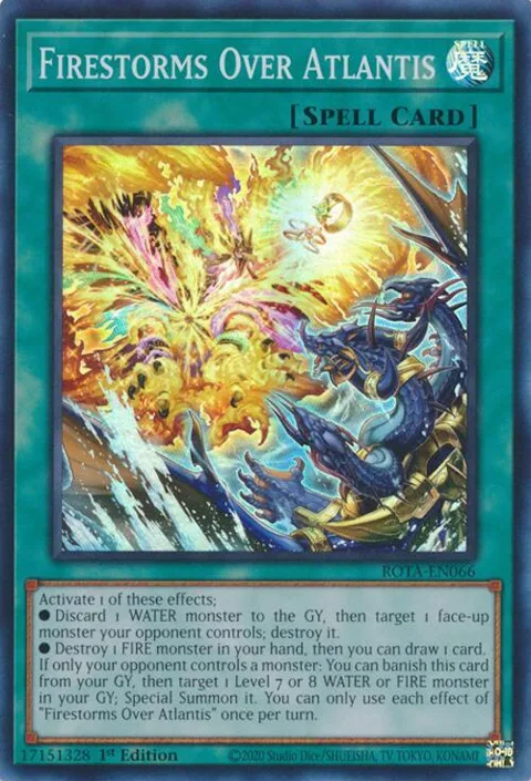 Firestorms Over Atlantis ROTA-EN066 Yu-Gi-Oh card from Rage of the Abyss