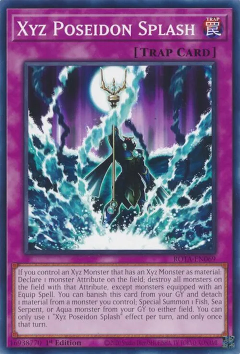 Xyz Poseidon Splash ROTA-EN069 Yu-Gi-Oh card from Rage of the Abyss