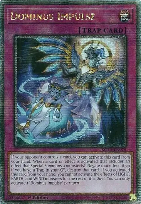 Dominus Impulse Quarter Century Secret Rare ROTA-EN079 Yu-Gi-Oh card from Rage of the Abyss