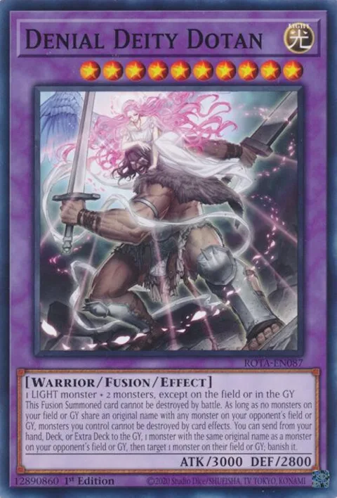Denial Deity Dotan ROTA-EN087 Yu-Gi-Oh card from Rage of the Abyss
