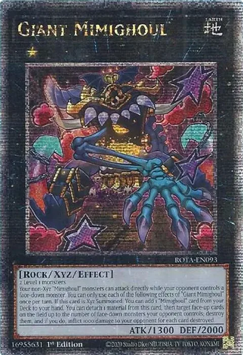 Giant Mimighoul Quarter Century Secret Rare ROTA-EN093 Yu-Gi-Oh card from Rage of the Abyss