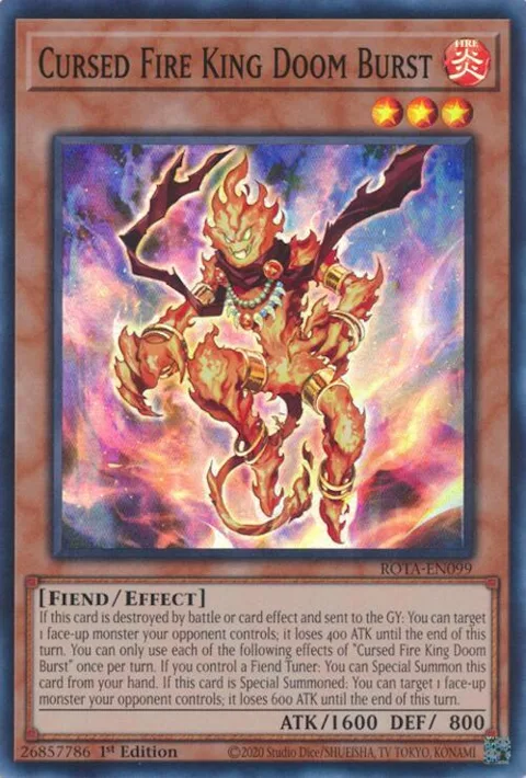 Cursed Fire King Doom Burst ROTA-EN099 Yu-Gi-Oh card from Rage of the Abyss
