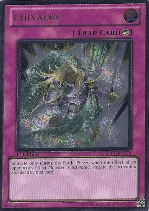 Chivalry Ultimate Rare DREV-EN079 Unlimited Yu-Gi-Oh card from Duelist Revolution