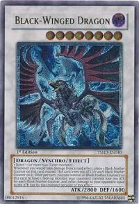 Black-Winged Dragon Ultimate Rare TSHD-EN040 1st Edition Yu-Gi-Oh card from The Shining Darkness