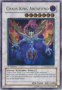 Chaos King Archfiend Ultimate Rare TSHD-EN041 Unlimited Yu-Gi-Oh card from The Shining Darkness