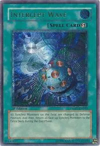 Intercept Wave Ultimate Rare TSHD-EN050 1st Edition Yu-Gi-Oh card from The Shining Darkness