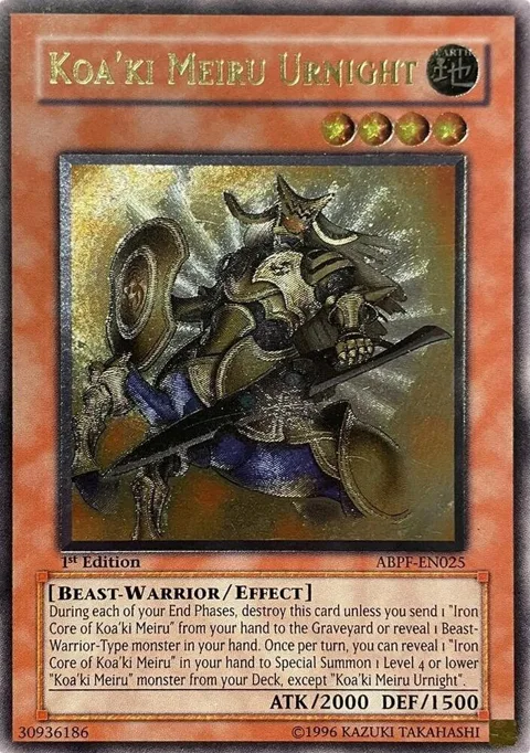 Koa'ki Meiru Urnight Ultimate Rare ABPF-EN025 1st Edition Yu-Gi-Oh card from Absolute Powerforce