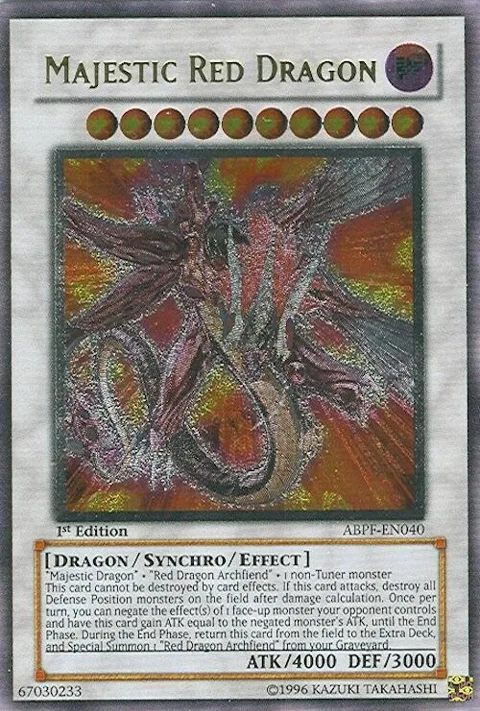 Majestic Red Dragon Ultimate Rare ABPF-EN040 Unlimited Yu-Gi-Oh card from Absolute Powerforce