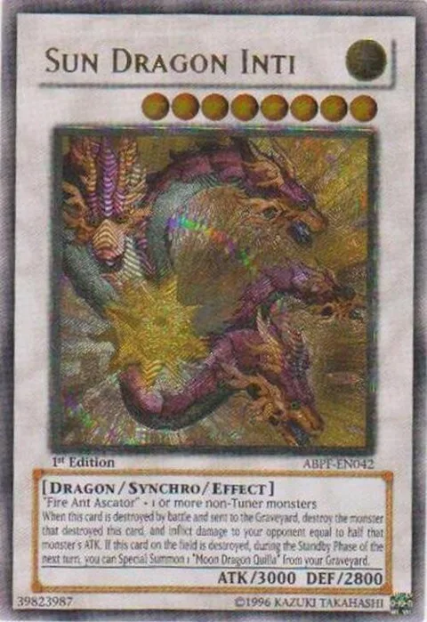 Sun Dragon Inti Ultimate Rare ABPF-EN042 1st Edition Yu-Gi-Oh card from Absolute Powerforce