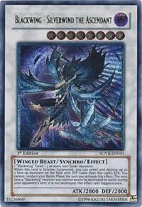 Blackwing - Silverwind the Ascendant Ultimate Rare SOVR-EN041 Unlimited Yu-Gi-Oh card from Stardust Overdrive