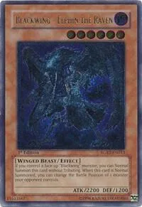 Blackwing - Elphin the Raven Ultimate Rare RGBT-EN013 1st Edition Yu-Gi-Oh card from Raging Battle