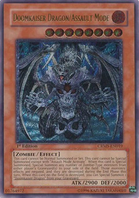 Doomkaiser Dragon/Assault Mode Ultimate Rare CRMS-EN019 Unlimited Yu-Gi-Oh card from Crimson Crisis