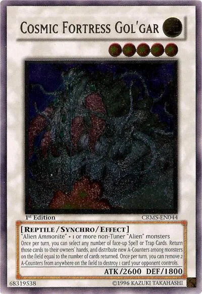 Cosmic Fortress Gol'Gar Ultimate Rare CRMS-EN044 1st Edition Yu-Gi-Oh card from Crimson Crisis