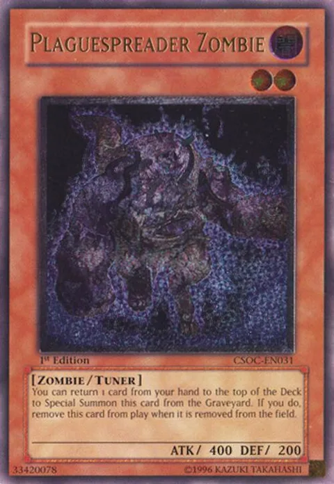 Plaguespreader Zombie Ultimate Rare CSOC-EN031 Unlimited Yu-Gi-Oh card from Crossroads of Chaos
