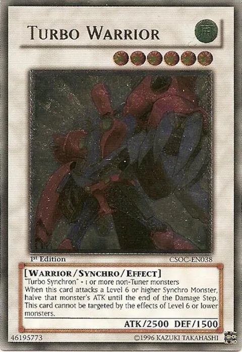 Turbo Warrior Ultimate Rare CSOC-EN038 1st Edition Yu-Gi-Oh card from Crossroads of Chaos