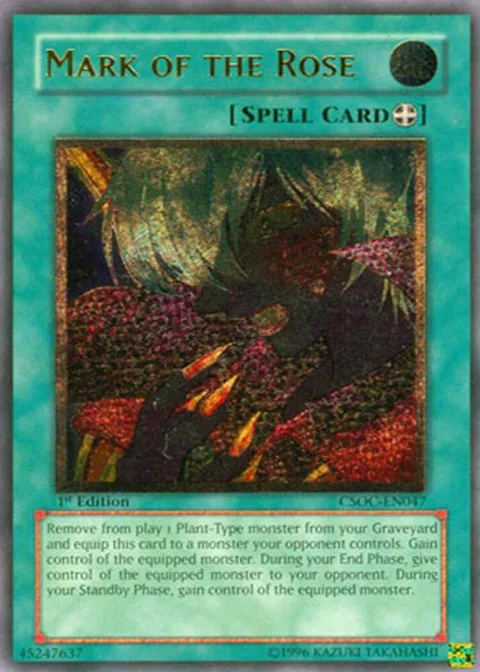 Mark of the Rose Ultimate Rare CSOC-EN047 1st Edition Yu-Gi-Oh card from Crossroads of Chaos