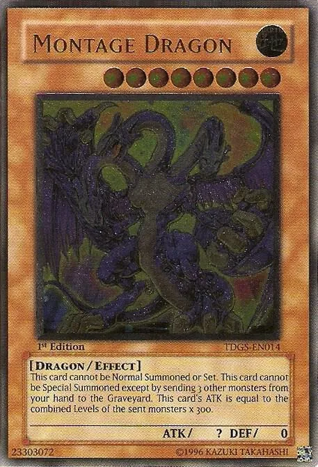 Montage Dragon Ultimate Rare TDGS-EN014 Yu-Gi-Oh card from The Duelist Genesis