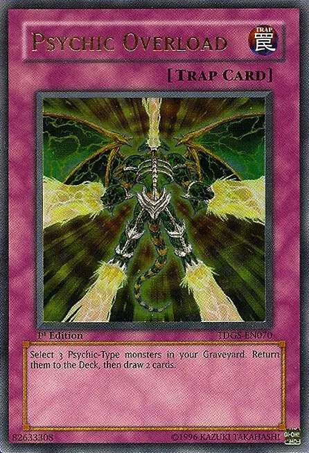 Psychic Overload Ultimate Rare TDGS-EN070 1st Edition Yu-Gi-Oh card from The Duelist Genesis
