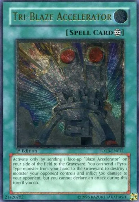Tri-Blaze Accelerator Ultimate Rare FOTB-EN041 1st Edition Yu-Gi-Oh card from Force of the Breaker