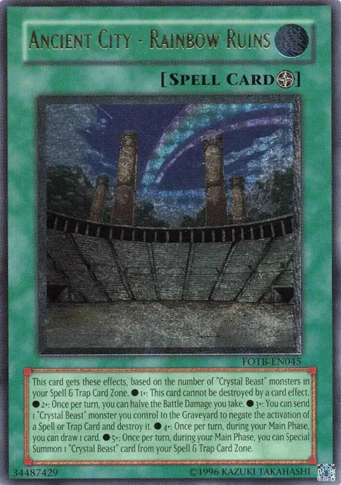 Ancient City - Rainbow Ruins Ultimate Rare FOTB-EN045 Unlimited Yu-Gi-Oh card from Force of the Breaker