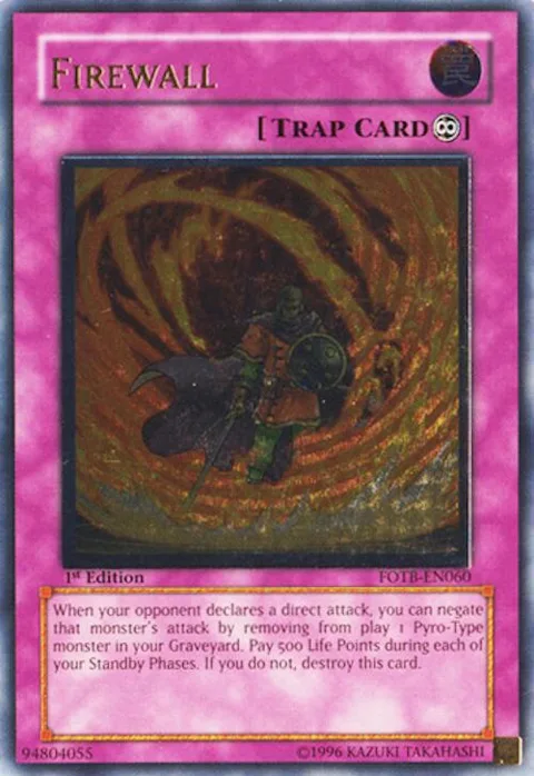 Firewall Ultimate Rare FOTB-EN060 1st Edition Yu-Gi-Oh card from Force of the Breaker