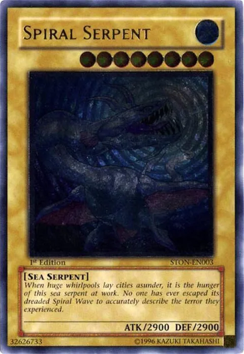 Spiral Serpent Ultimate Rare STON-EN003 1st Edition Yu-Gi-Oh card from Strike of Neos