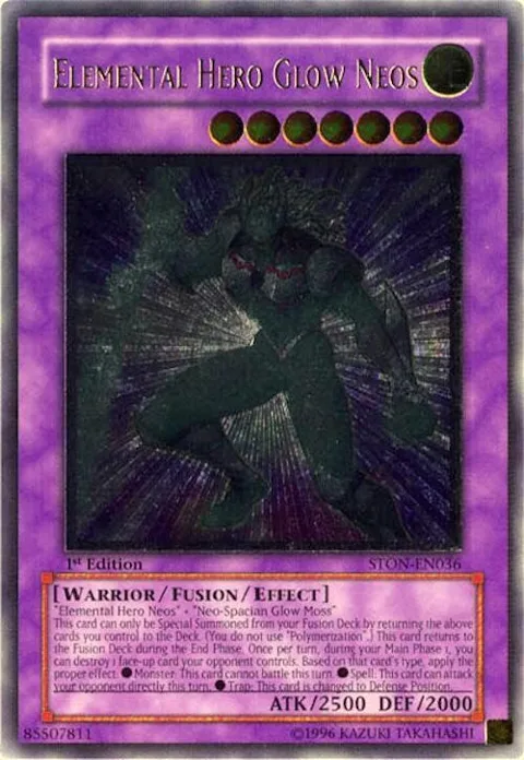 Elemental Hero Glow Neos Ultimate Rare STON-EN036 Yu-Gi-Oh card from Strike of Neos