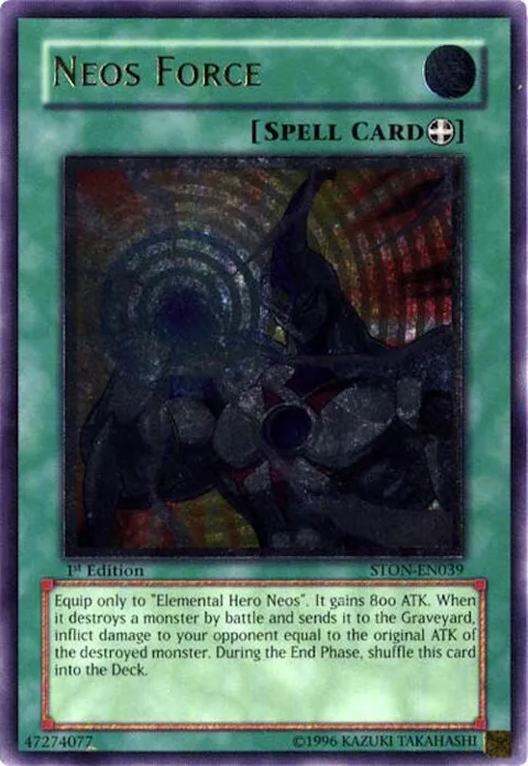 Neos Force Ultimate Rare STON-EN039 1st Edition Yu-Gi-Oh card from Strike of Neos