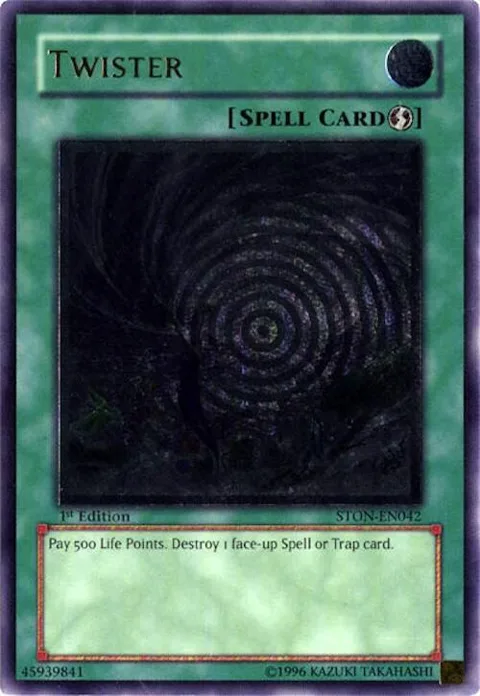 Twister Ultimate Rare STON-EN042 Unlimited Yu-Gi-Oh card from Strike of Neos