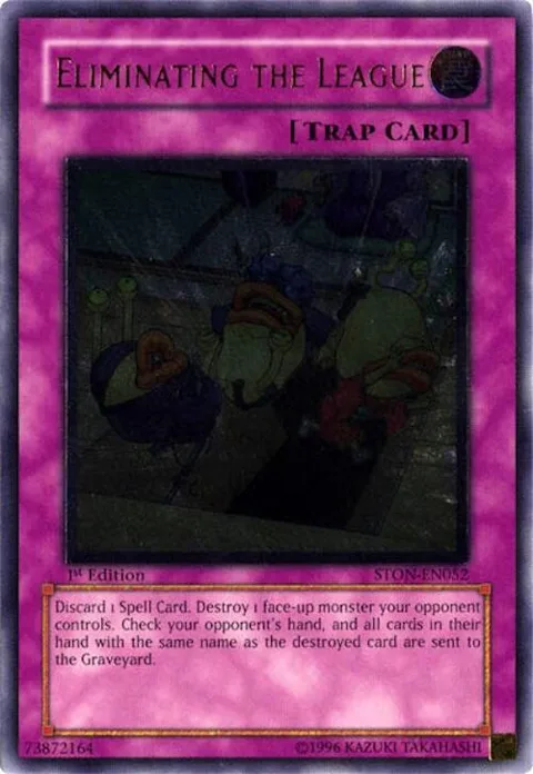 Eliminating the League Ultimate Rare STON-EN052 Unlimited Yu-Gi-Oh card from Strike of Neos