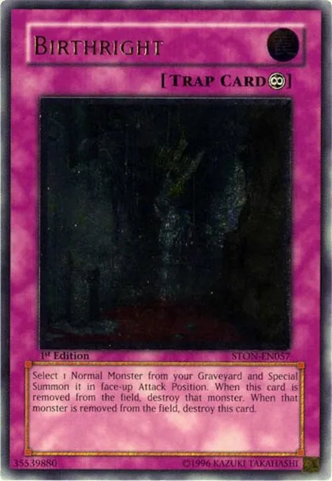 Birthright Ultimate Rare STON-EN057 Unlimited Yu-Gi-Oh card from Strike of Neos