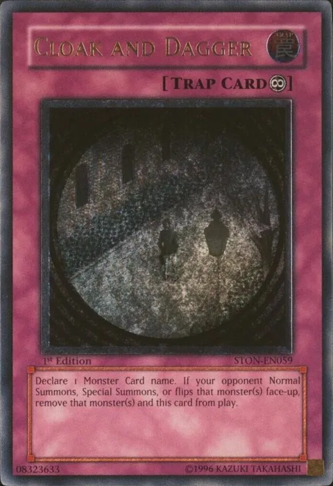 Cloak and Dagger Ultimate Rare STON-EN059 Unlimited Yu-Gi-Oh card from Strike of Neos