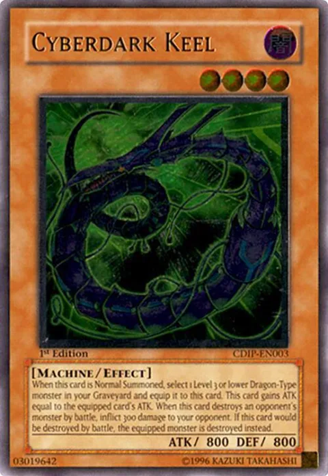 Cyberdark Keel Ultimate Rare CDIP-EN003 Yu-Gi-Oh card from Cyberdark Impact