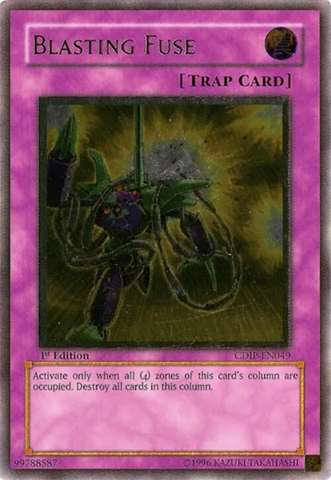 Blasting Fuse Ultimate Rare CDIP-EN049 Unlimited Yu-Gi-Oh card from Cyberdark Impact