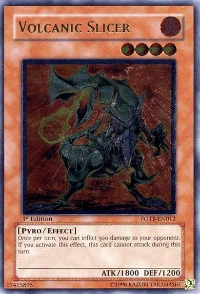 Volcanic Slicer Ultimate Rare FOTB-EN012 Unlimited Yu-Gi-Oh card from Force of the Breaker