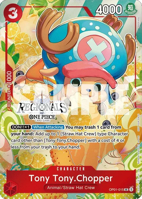 Tony Tony.Chopper Online Regional 2024 Vol. 3 OP01-015 One Piece card from One Piece Promotion Cards