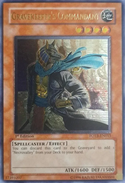 Gravekeeper's Commandant Ultimate Rare FOTB-EN015 Unlimited Yu-Gi-Oh card from Force of the Breaker