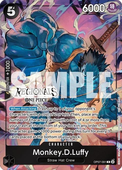 Monkey.D.Luffy Offline Regional 2024 Vol. 3 OP07-091 One Piece card from One Piece Promotion Cards
