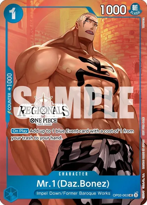 Mr.1 Daz.Bonez Offline Regional 2024 Vol. 3 OP02-063 One Piece card from One Piece Promotion Cards