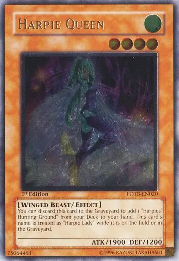 Harpie Queen Ultimate Rare FOTB-EN020 1st Edition Yu-Gi-Oh card from Force of the Breaker