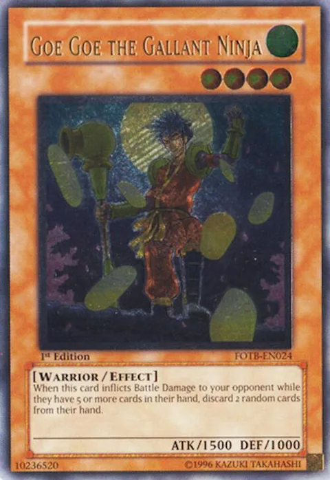 Goe Goe the Gallant Ninja Ultimate Rare FOTB-EN024 1st Edition Yu-Gi-Oh card from Force of the Breaker