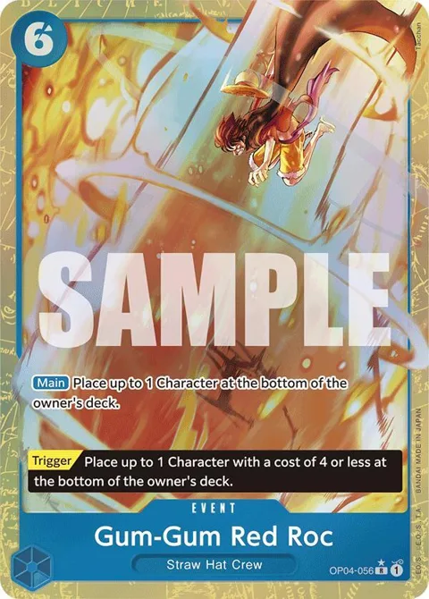 Gum-Gum Red Roc Alt Art OP04-056 One Piece card from Premium Booster -The Best-
