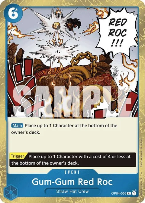 Gum-Gum Red Roc Jolly Roger Foil OP04-056 One Piece card from Premium Booster -The Best-