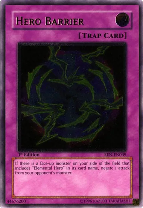 Hero Barrier Ultimate Rare EEN-EN049 1st Edition Yu-Gi-Oh card from Elemental Energy