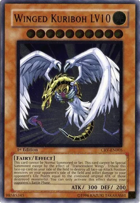 Winged Kuriboh LV10 Ultimate Rare CRV-EN005 1st Edition Yu-Gi-Oh card from Cybernetic Revolution