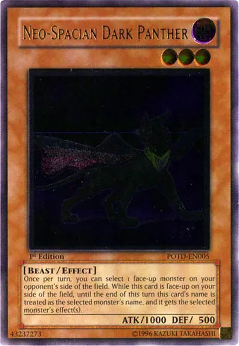 Neo-Spacian Dark Panther Ultimate Rare POTD-EN005 Yu-Gi-Oh card from Power of the Duelist
