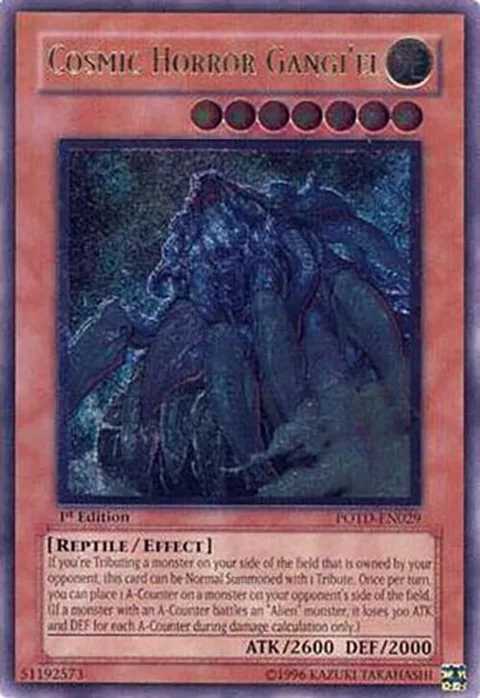 Cosmic Horror Gangi'el Ultimate Rare POTD-EN029 Unlimited Yu-Gi-Oh card from Power of the Duelist