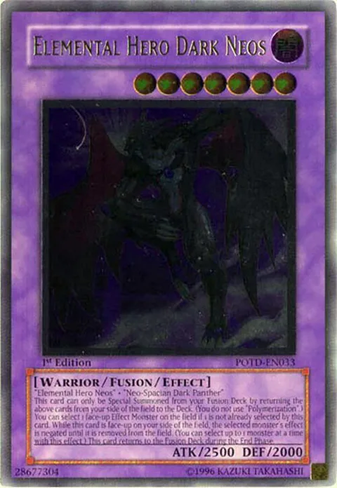 Elemental Hero Dark Neos Ultimate Rare POTD-EN033 1st Edition Yu-Gi-Oh card from Power of the Duelist