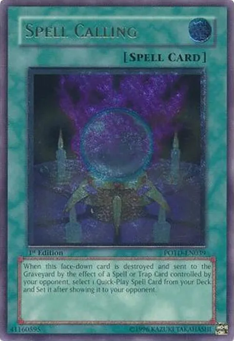 Spell Calling Ultimate Rare POTD-EN039 Unlimited Yu-Gi-Oh card from Power of the Duelist